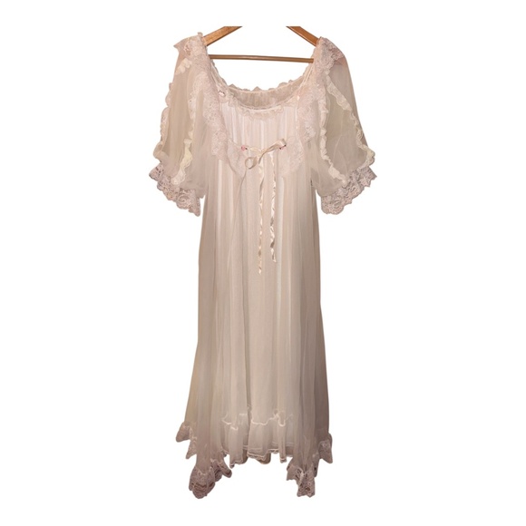 VTG Toska 50’s 60’s Peignour Set Gown Ribe M